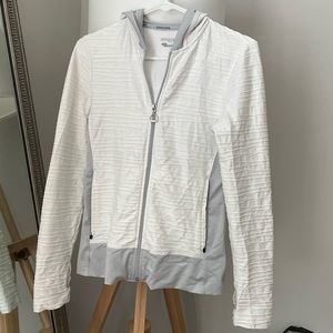 Saucony white and grey athletic jacket